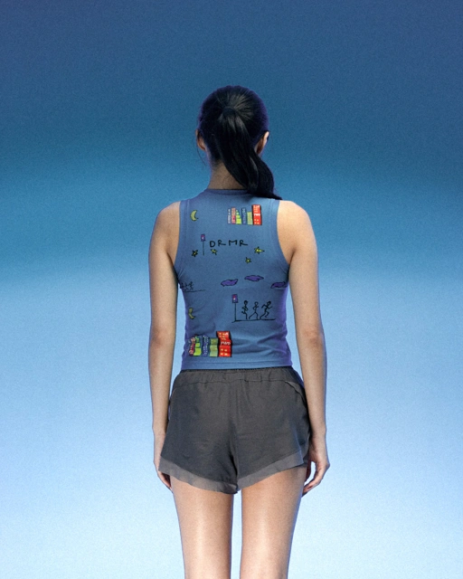 Image of Crop Tank Women's - BLue