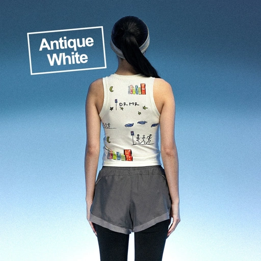 Image of CROP TANK WOMEN'S - ANTIQUE WHITE