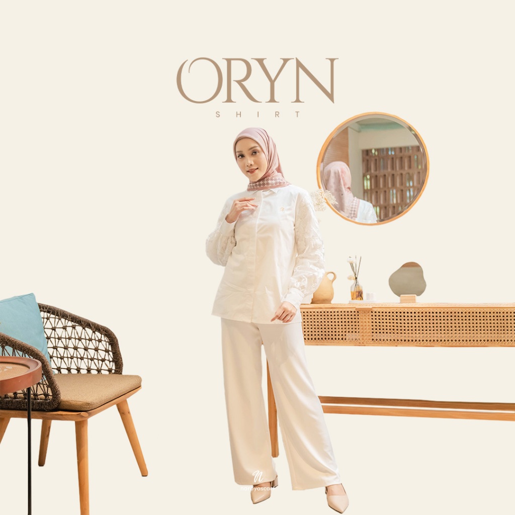 Naraya Oryn Shirt Pipeline Premium Cotton & Tulle Brodir
