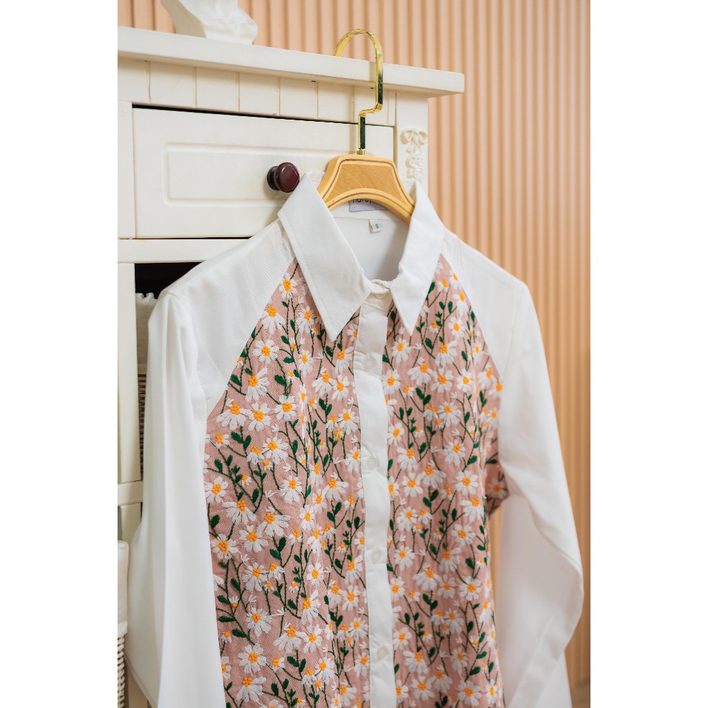 Naraya Prunella shirt Toyobo & Embroidery cotton