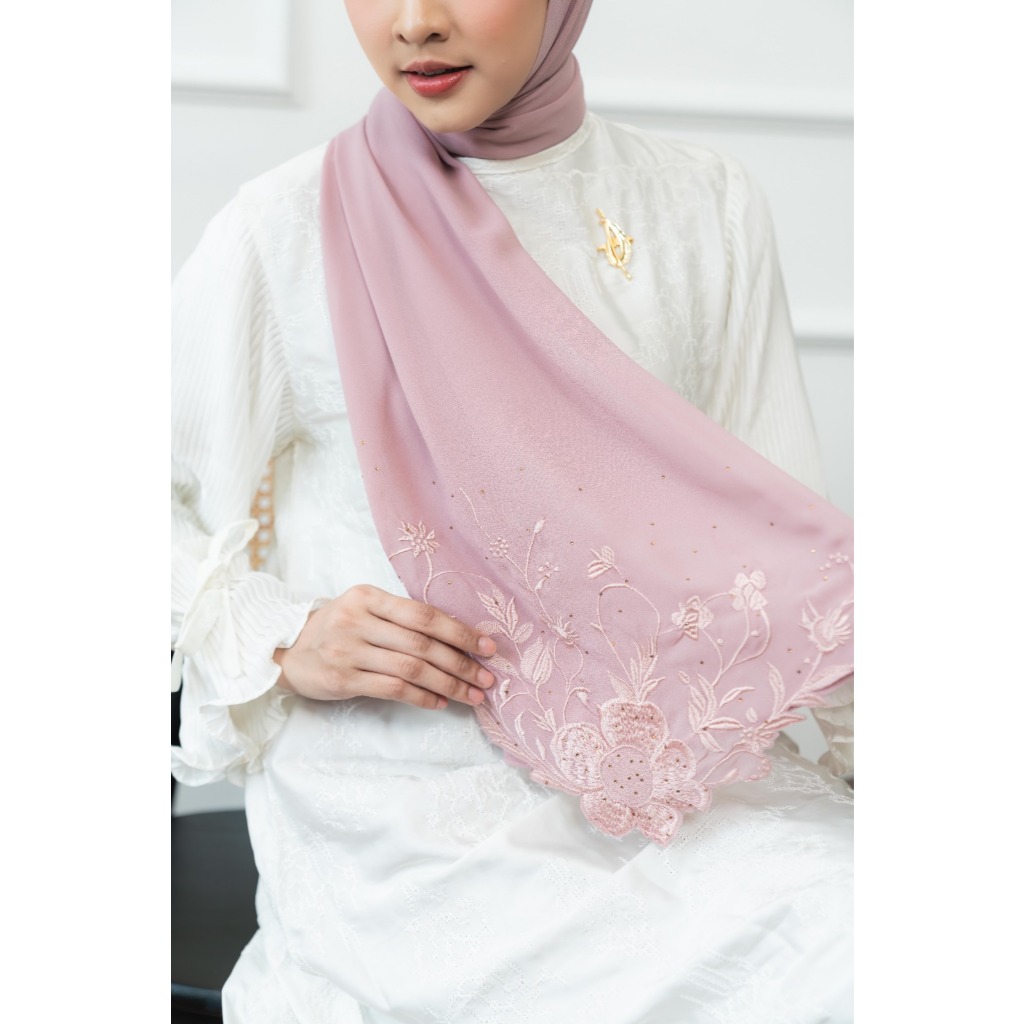 Naraya Pashmina Bordir Flower Bloom