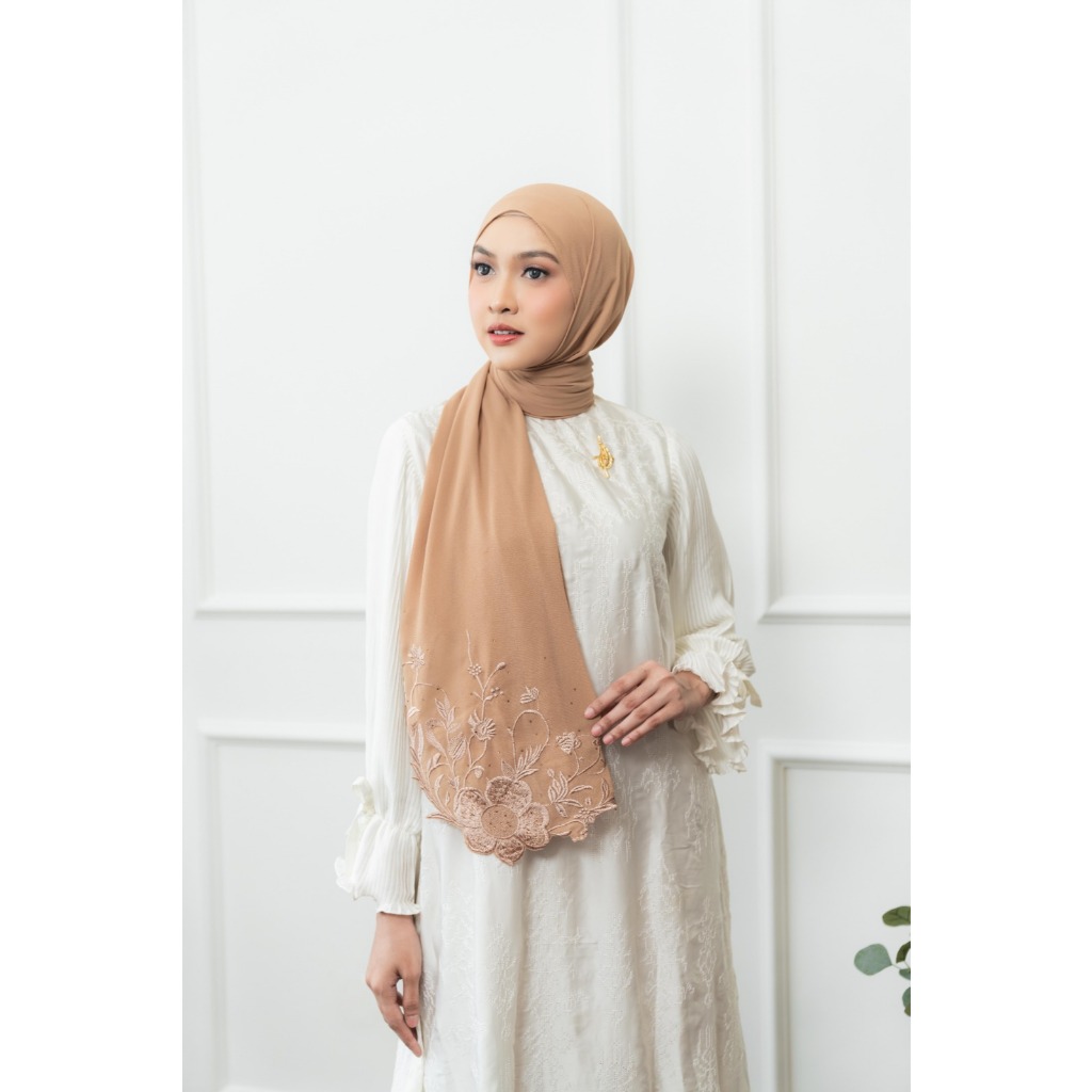Naraya Pashmina Bordir Flower Bloom