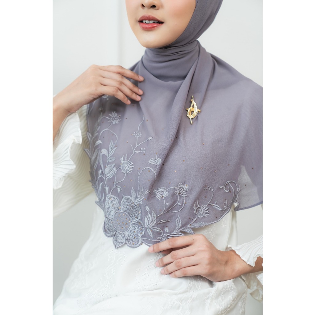 Naraya Pashmina Bordir Flower Bloom