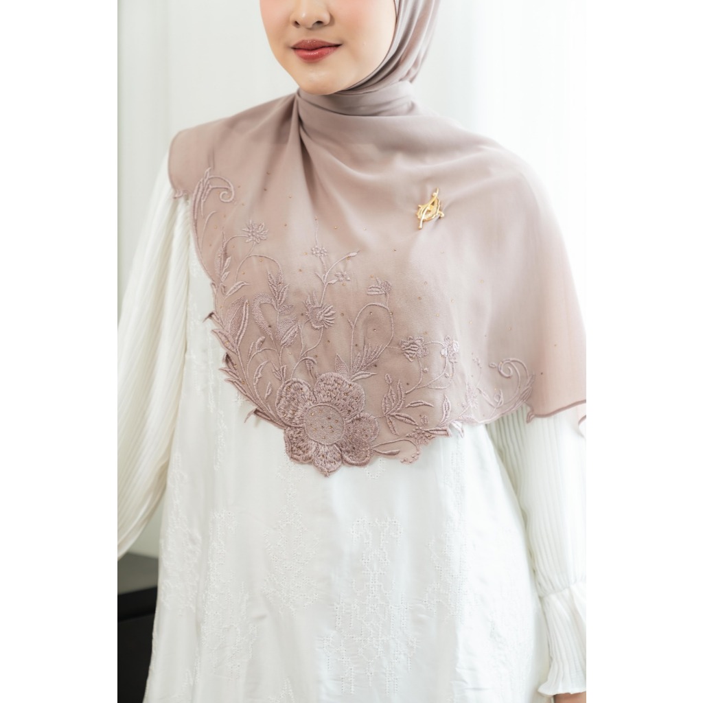 Naraya Pashmina Bordir Flower Bloom