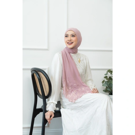 Image of Naraya Pashmina Bordir Flower Bloom