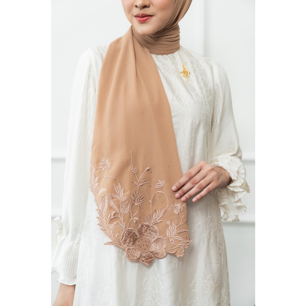 Naraya Pashmina Bordir Flower Bloom
