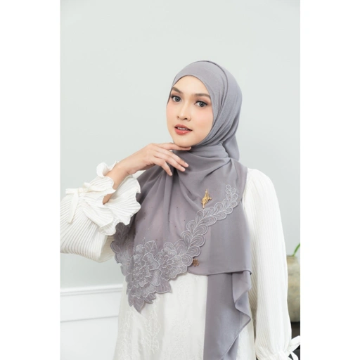 Image of Naraya Pashmina Bordir Vines Flower