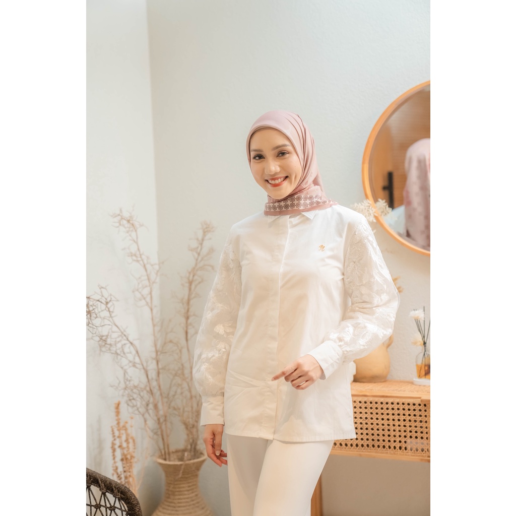 Naraya Oryn Shirt Pipeline Premium Cotton & Tulle Brodir