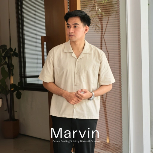 Image of MARVIN Kemeja Linen Cuban Bowling Shirt | Kemeja Pendek Boxy Oversize by Divsouth
