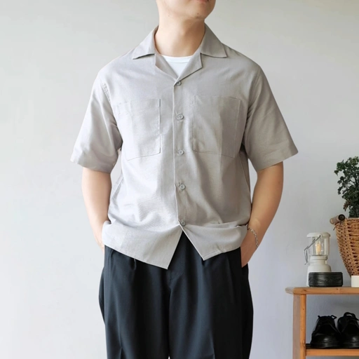 Image of THEO Kemeja Pendek Cuban Bowling Shirt  | Kemeja Pria Lengan Pendek Oversize by Divsouth  * DOUBLE POCKET