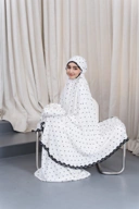 Mukena Leyya by kimya dengan motif polkadots cantik berbahan rayon viscose dengan size jumbo,