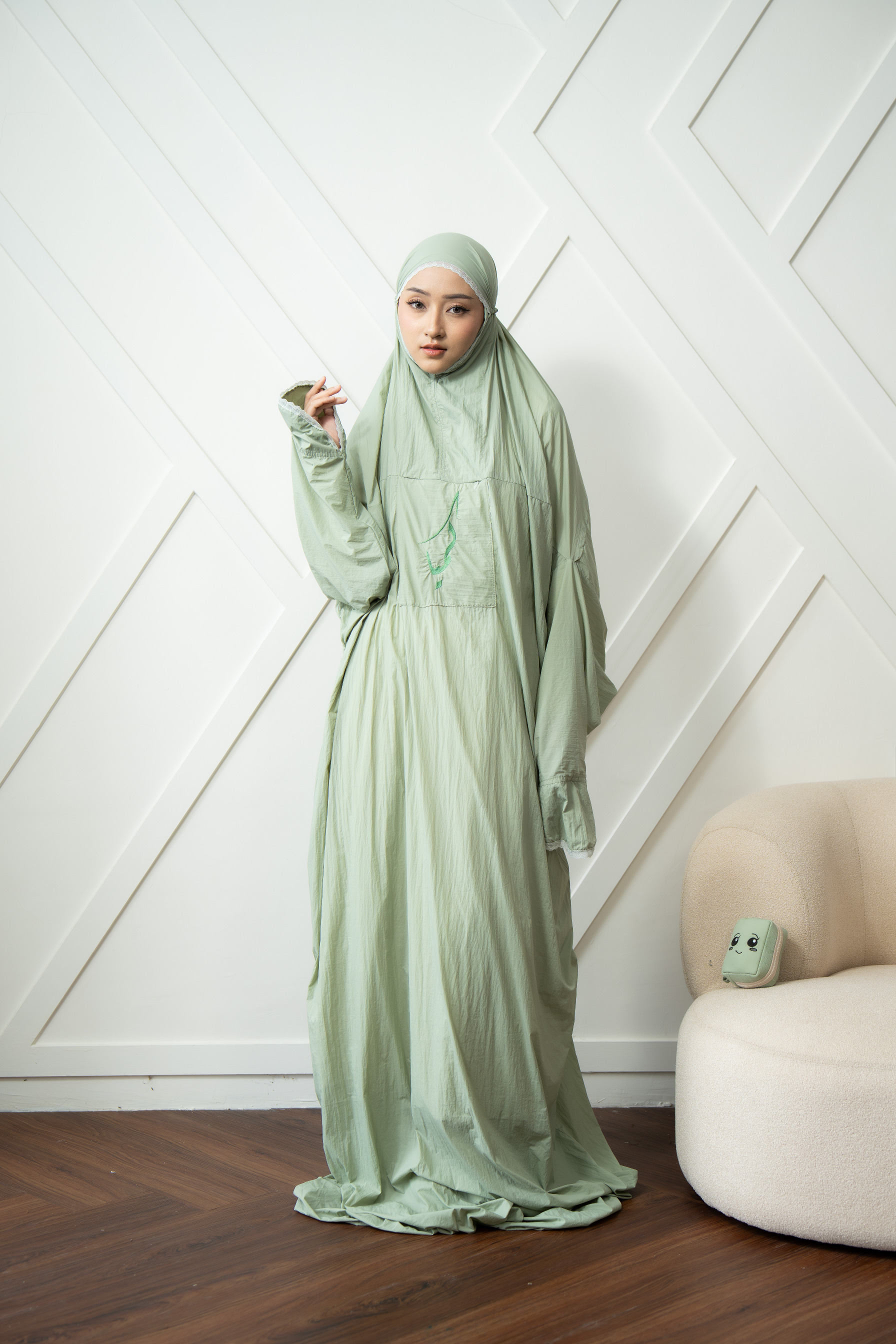 New, Mukena NAOMI, Mukena travel terbaru kimya, dengan hidden pocket memakai bahan parasute solite terbaik, sudah teruji nyaman dan ademnya