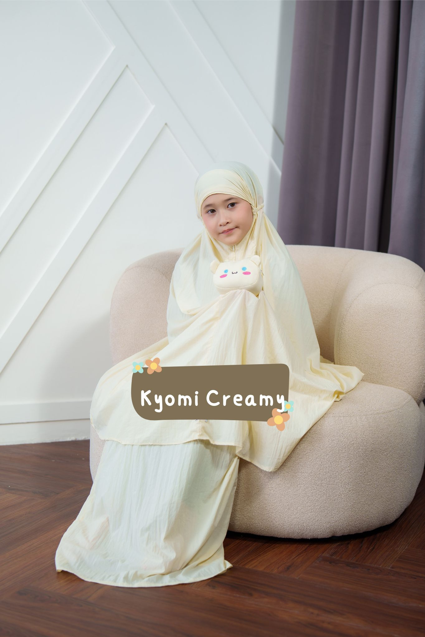 KYOMI KIMYA MUKENA TRAVEL ANAK 2IN1 FREE POUCH BONEKA RESLETING PARASUT COCOK DIPAKAI KEGIATAN ANAK DI SEKOLAH