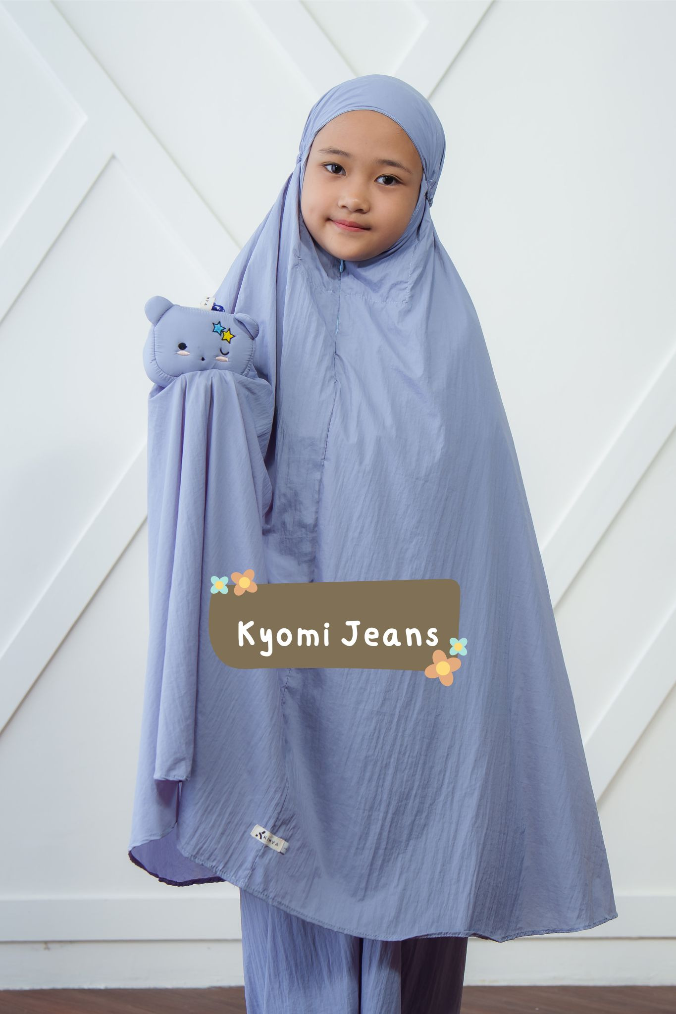 KYOMI KIMYA MUKENA TRAVEL ANAK 2IN1 FREE POUCH BONEKA RESLETING PARASUT COCOK DIPAKAI KEGIATAN ANAK DI SEKOLAH