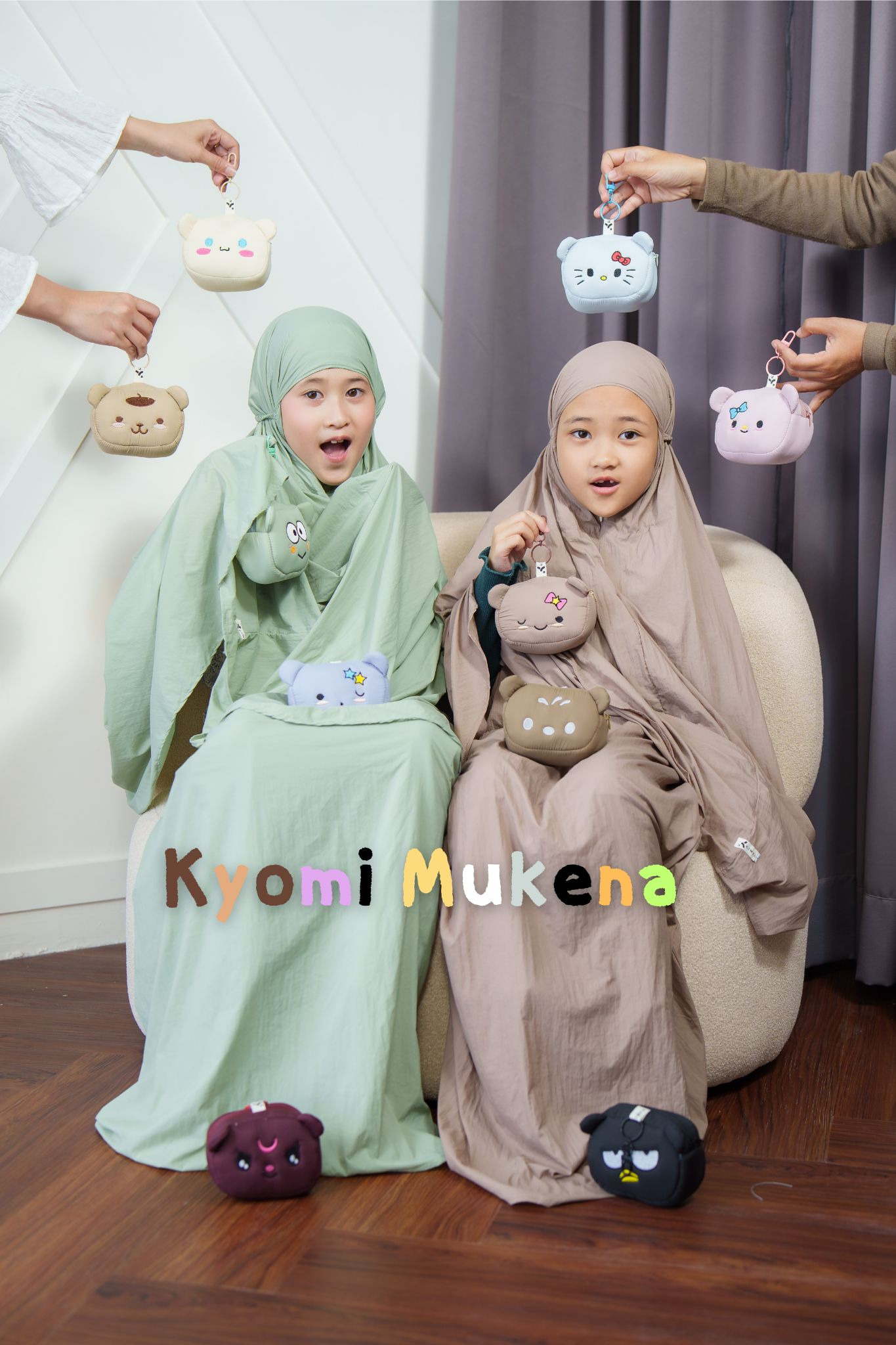 KYOMI KIMYA MUKENA TRAVEL ANAK 2IN1 FREE POUCH BONEKA RESLETING PARASUT COCOK DIPAKAI KEGIATAN ANAK DI SEKOLAH