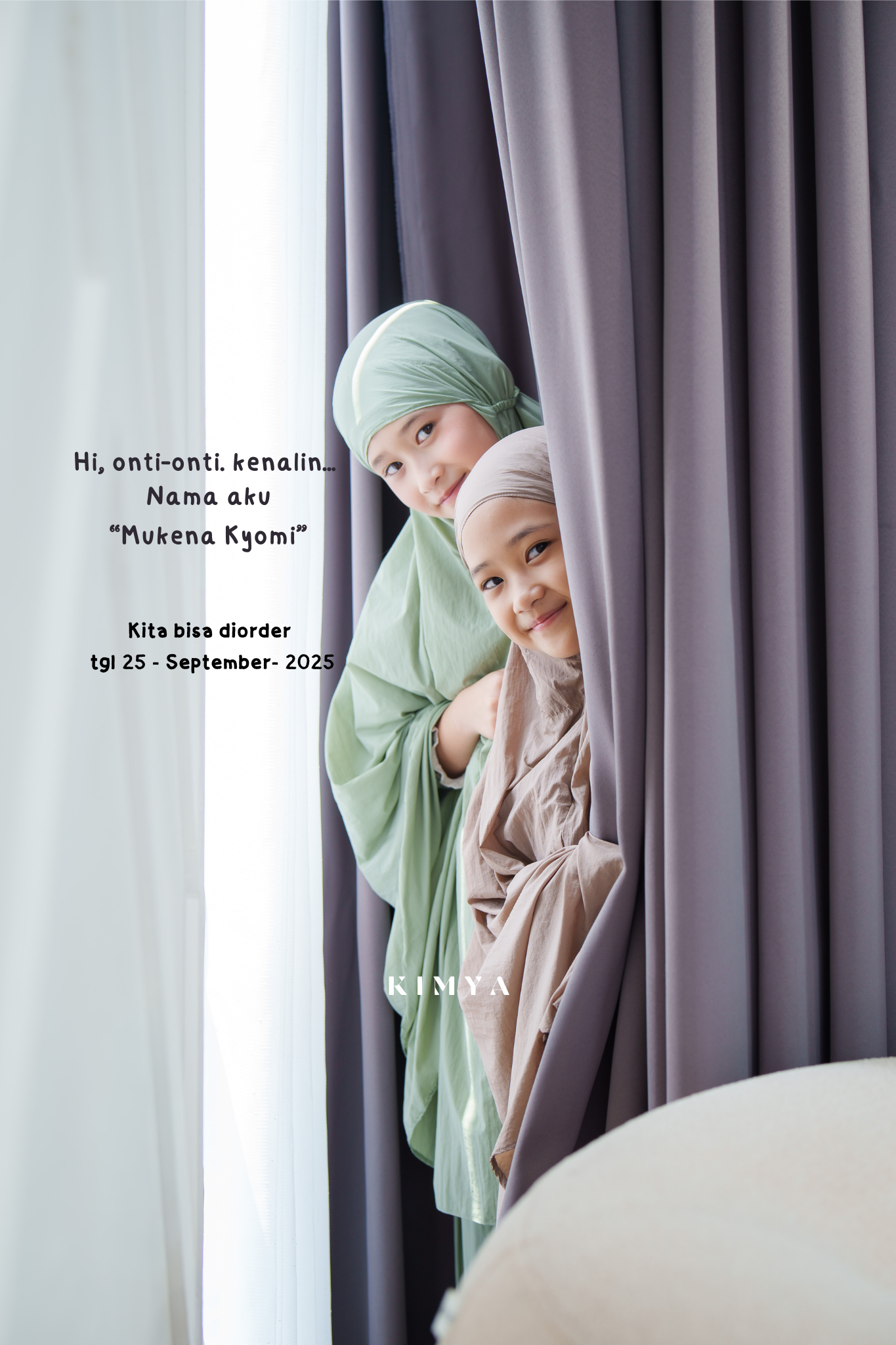 KYOMI KIMYA MUKENA TRAVEL ANAK 2IN1 FREE POUCH BONEKA RESLETING PARASUT COCOK DIPAKAI KEGIATAN ANAK DI SEKOLAH