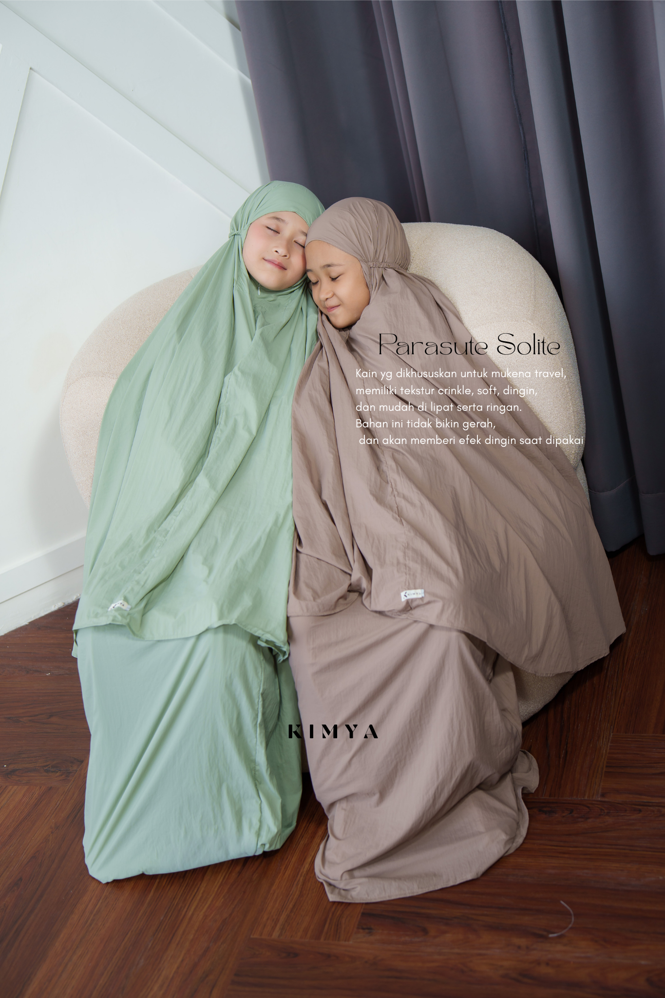 KYOMI KIMYA MUKENA TRAVEL ANAK 2IN1 FREE POUCH BONEKA RESLETING PARASUT COCOK DIPAKAI KEGIATAN ANAK DI SEKOLAH