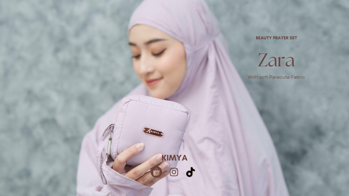 KIMYA Mukena Zara Terusan Travel Bahan Parasute Premium Korea Solite