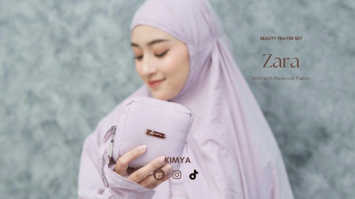 Image of KIMYA Mukena Zara Terusan Travel Bahan Parasute Premium Korea Solite