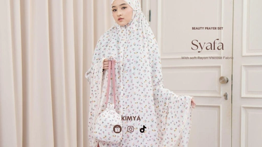 Image of Mukena syafa by kimya berbahan Rayon Travelling friendly cantik cocok untuk lebaran dan sehari hari size Jumbo