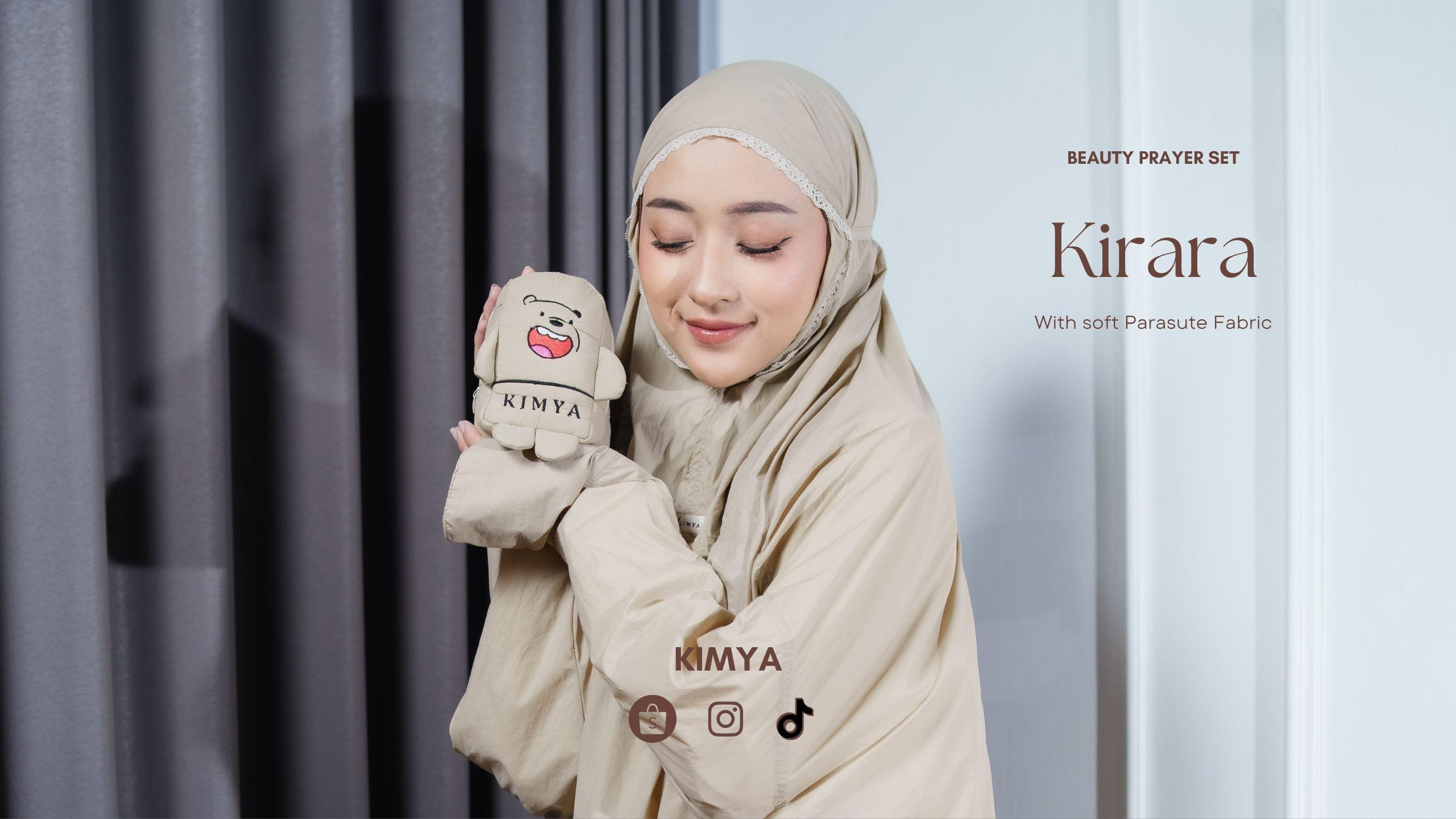 Mukena Tunik Berlengan “Kirara” berbahan parasut khas Kimya, cocok buat umroh & Haji ataupun traveling