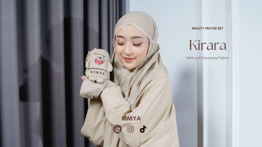 Image of Mukena Tunik Berlengan “Kirara” berbahan parasut khas Kimya, cocok buat umroh & Haji ataupun traveling