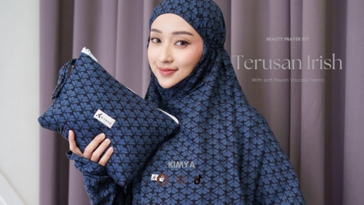 Image of KIMYA ID Mukena Terusan Irish Bahan Rayon Viscose