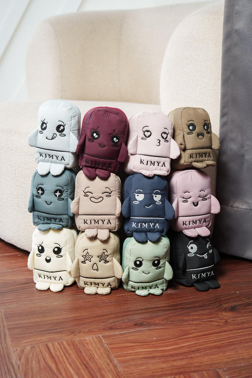 Mukena CHIBI by kimya, style 2 in 1 dengan tas character size jumbo, dengan bahan parasute solite