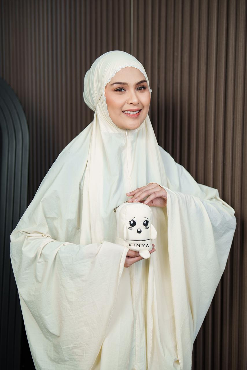 Mukena CHIBI by kimya, style 2 in 1 dengan tas character size jumbo, dengan bahan parasute solite