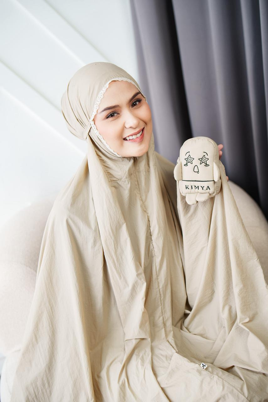 Mukena CHIBI by kimya, style 2 in 1 dengan tas character size jumbo, dengan bahan parasute solite