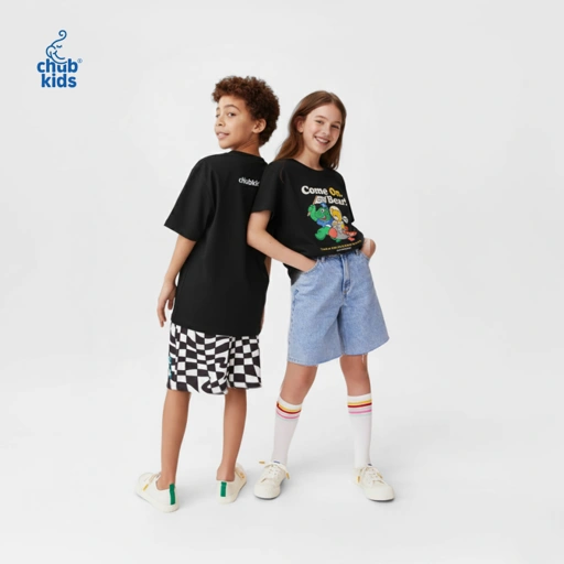 Image of Chubkids - Dex & Chuboo - Oversize Tee - Black