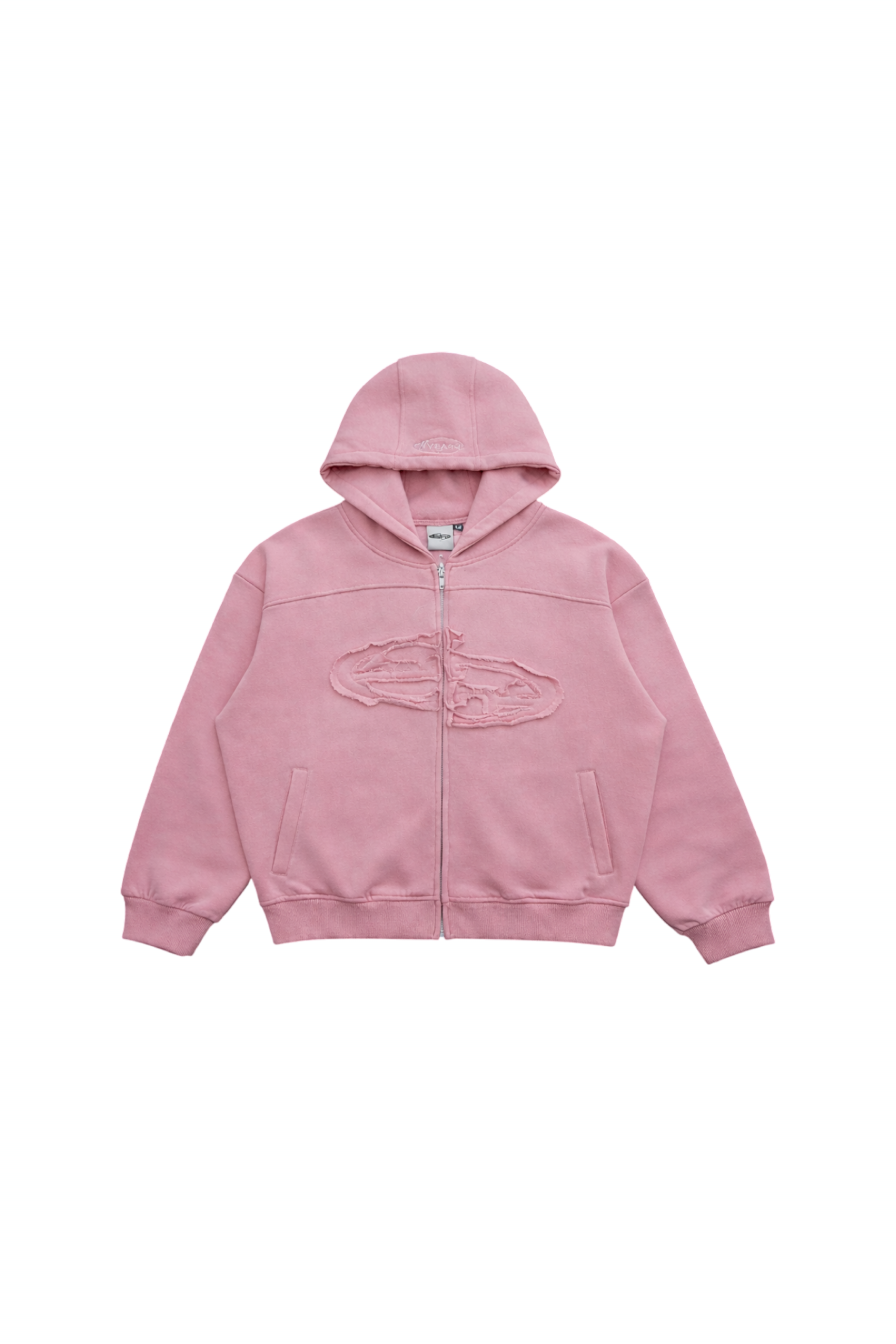 SANR STUDIO HOODIE ZIP DISTRESSED - PINK 1st ANNIVERSARY