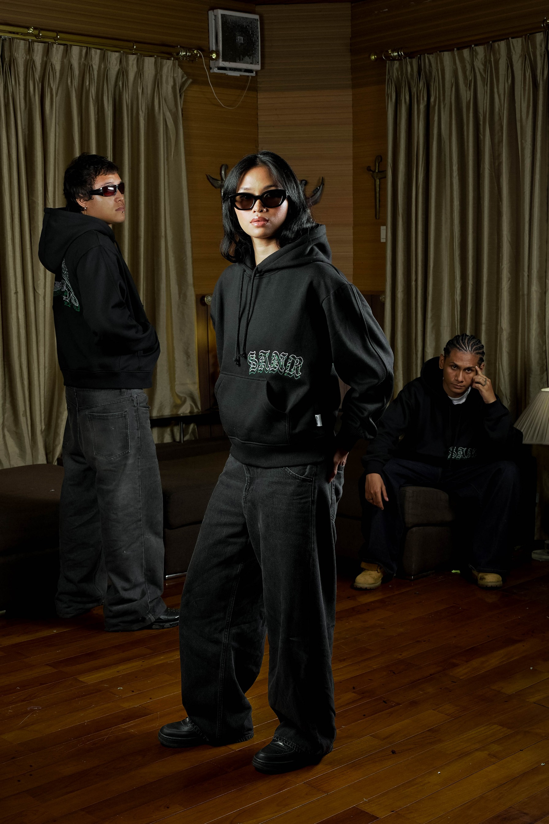 SANR STUDIO HOODIE BBC - BLACK