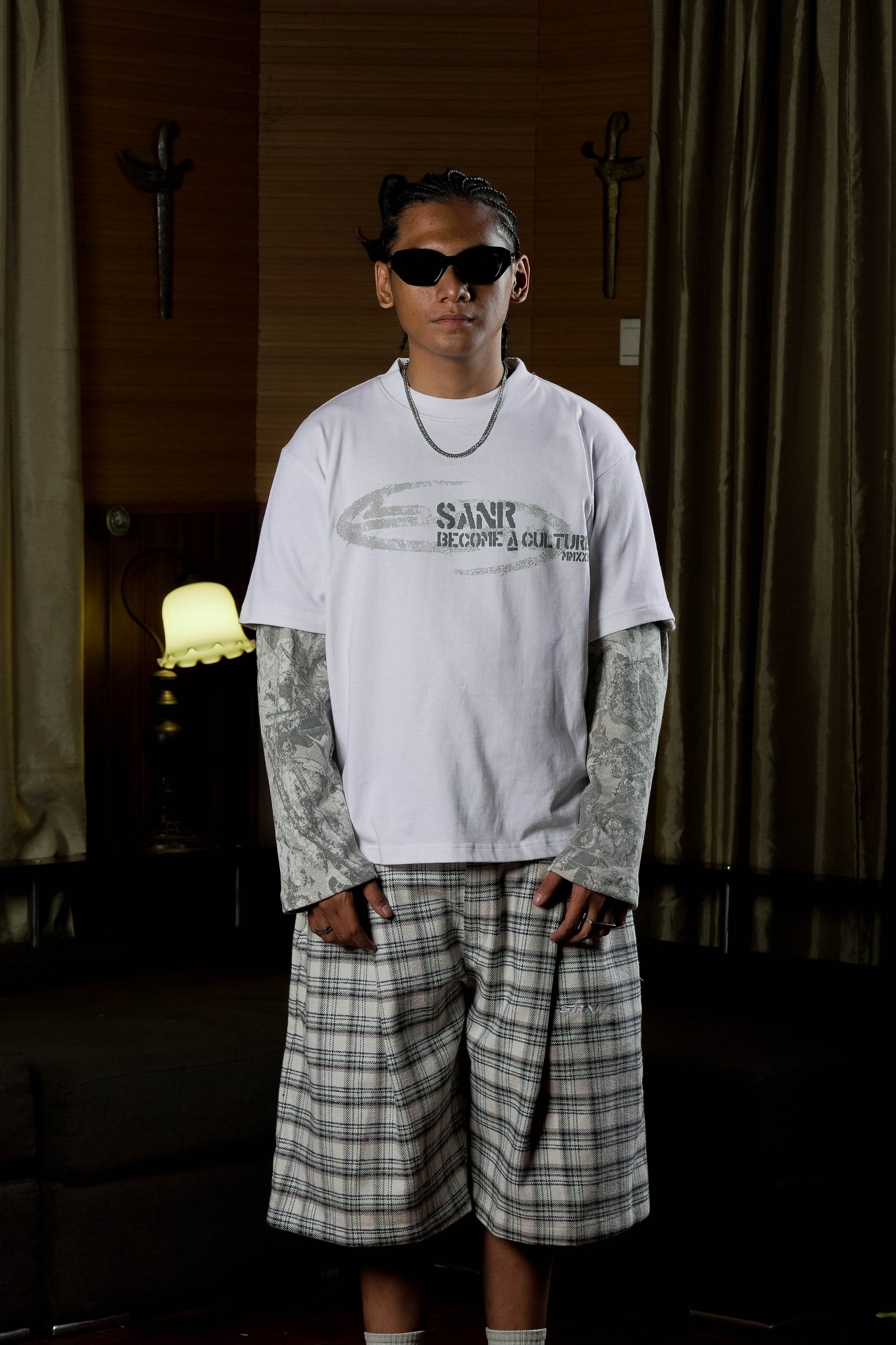 SANR STUDIO DLAYER TEE - WHITE 