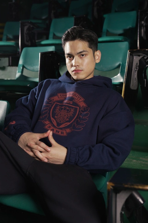 Image of SANR STUDIO STUDY CLUB HOODIE - NAVY