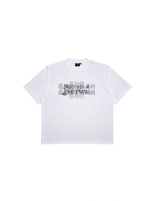Image of SANR STUDIO T-SHIRT BECOME A CULTURE - WHITE