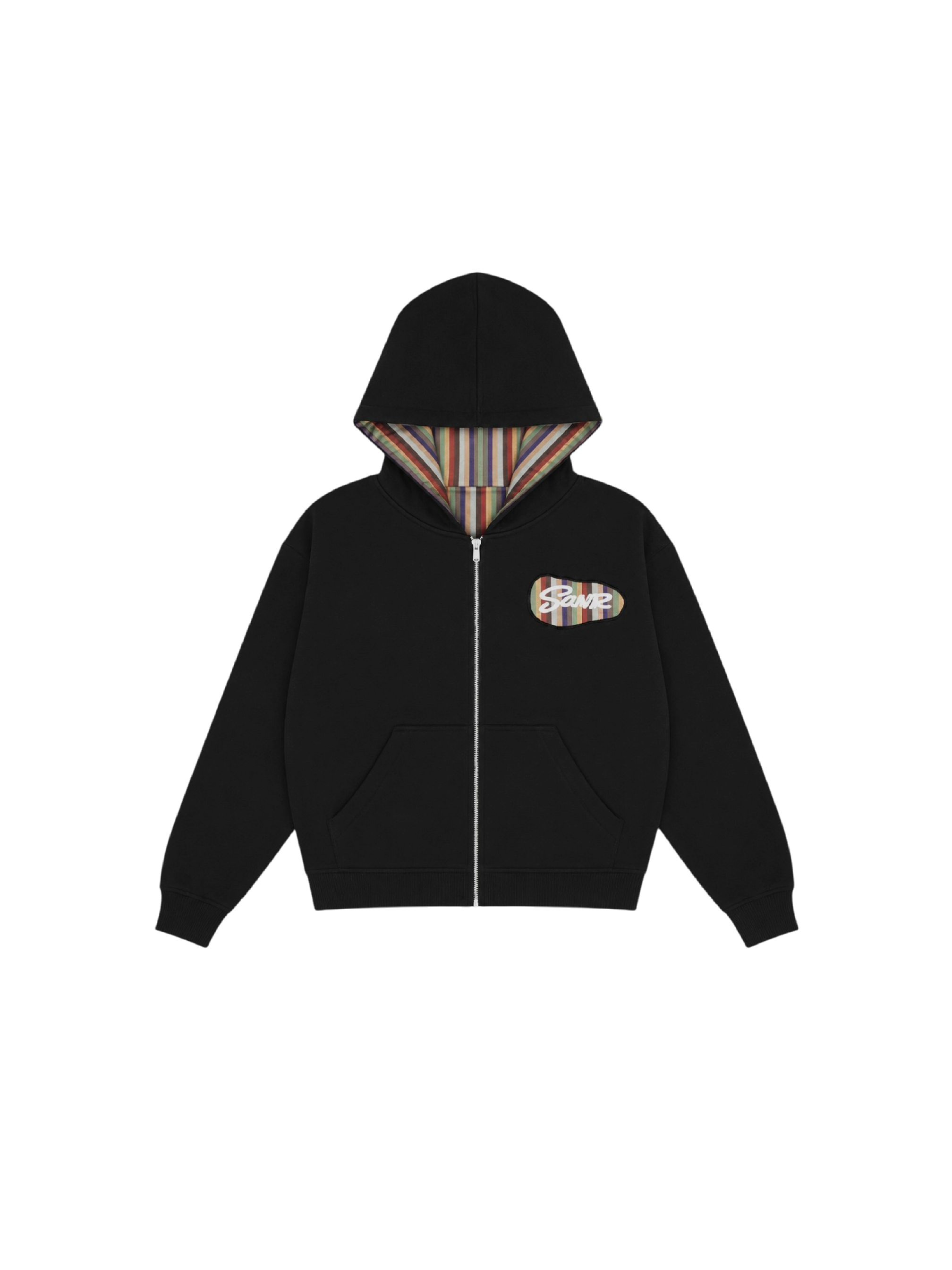 SANR STUDIO ZIPPER REVERSIBLE STRIPE - BLACK 