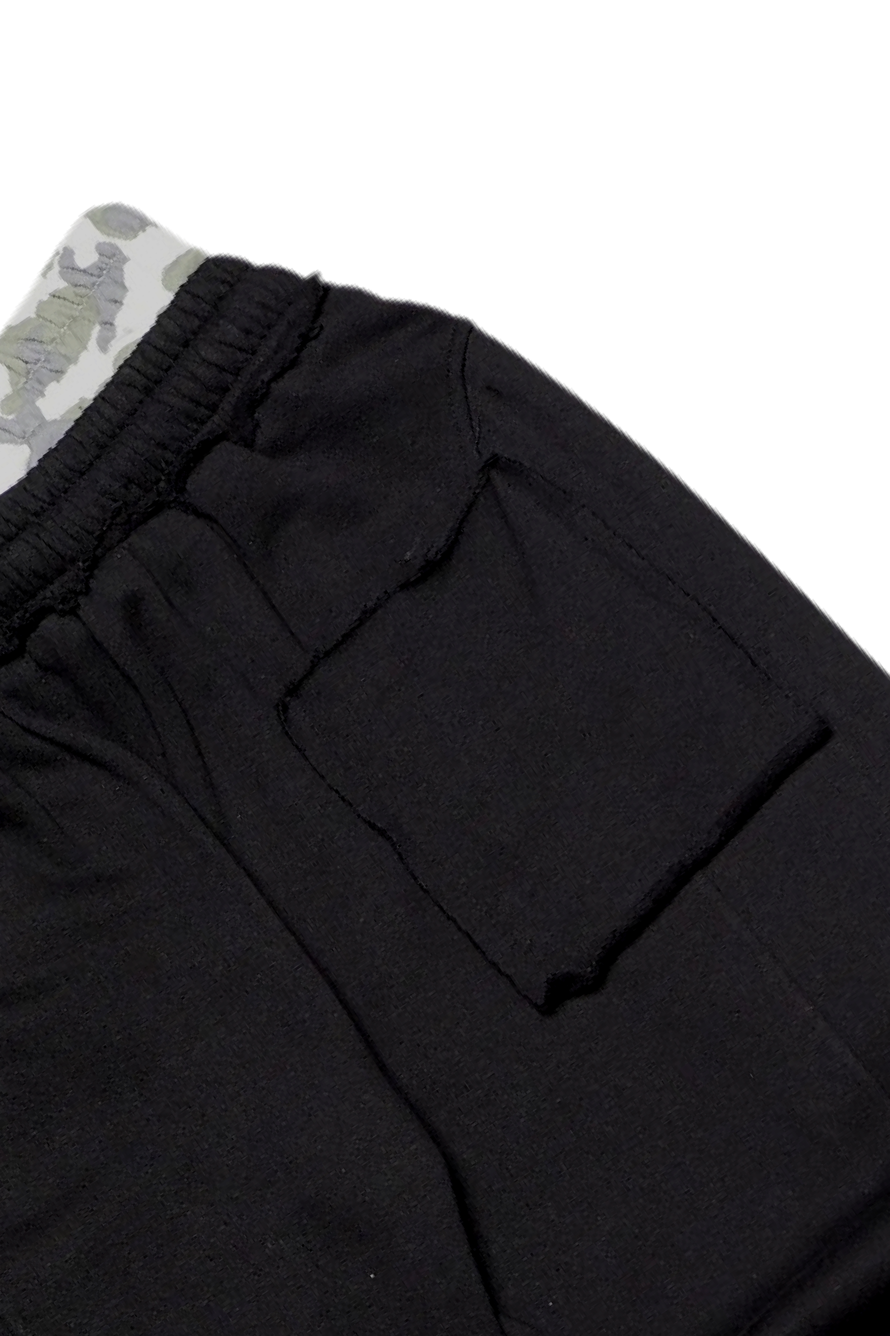 SANR STUDIO SWEATPANTS DOUBLE WAIST CAMO - BLACK