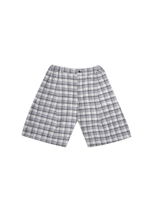 SANR STUDIO PLAID SHORTS - BROKEN WHITE