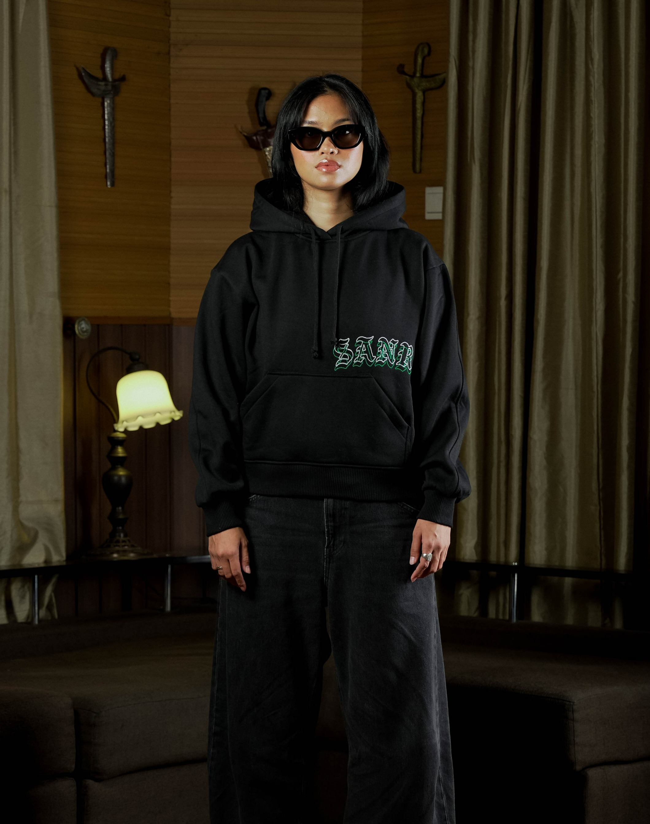 SANR STUDIO HOODIE BBC - BLACK