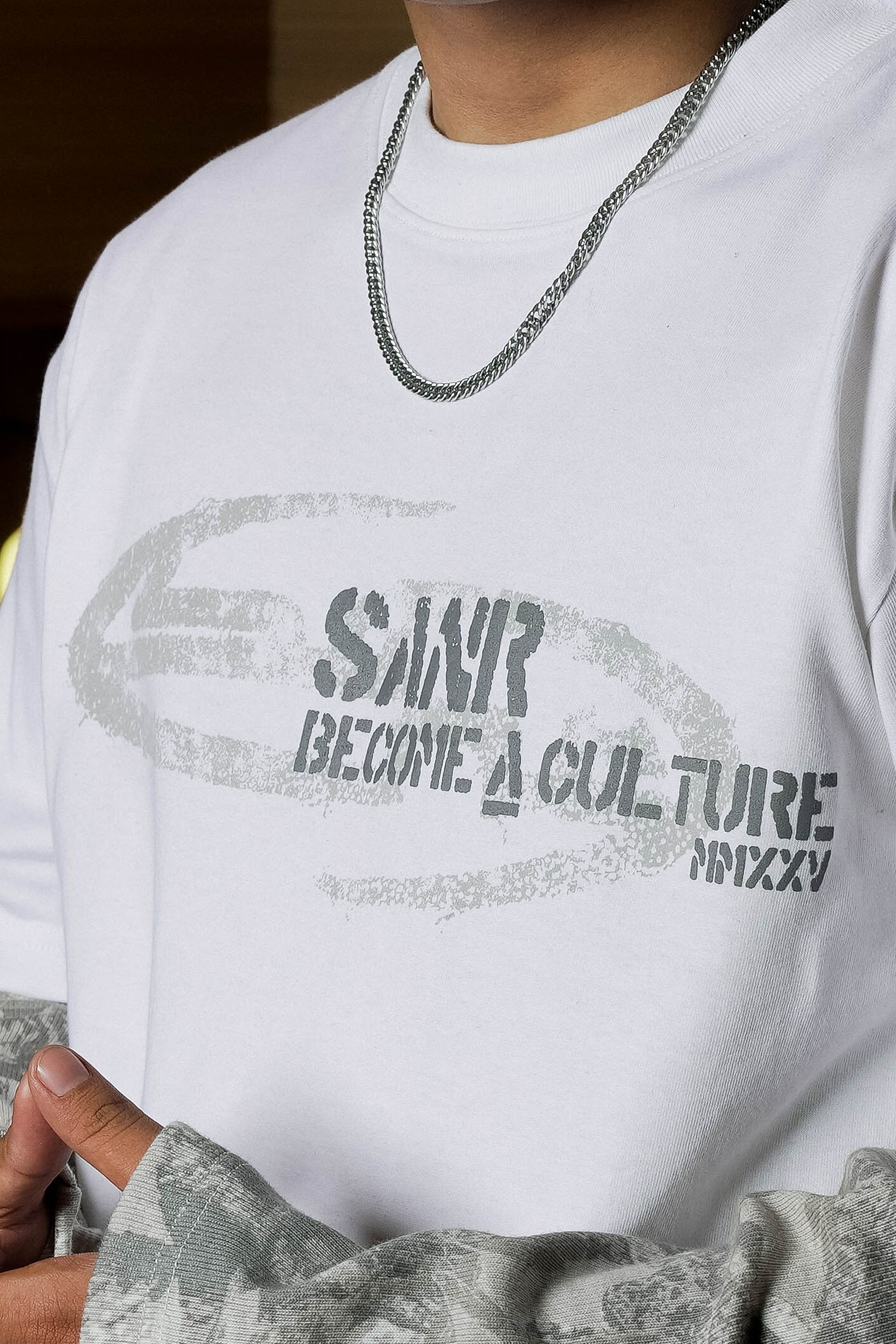 SANR STUDIO DLAYER TEE - WHITE 