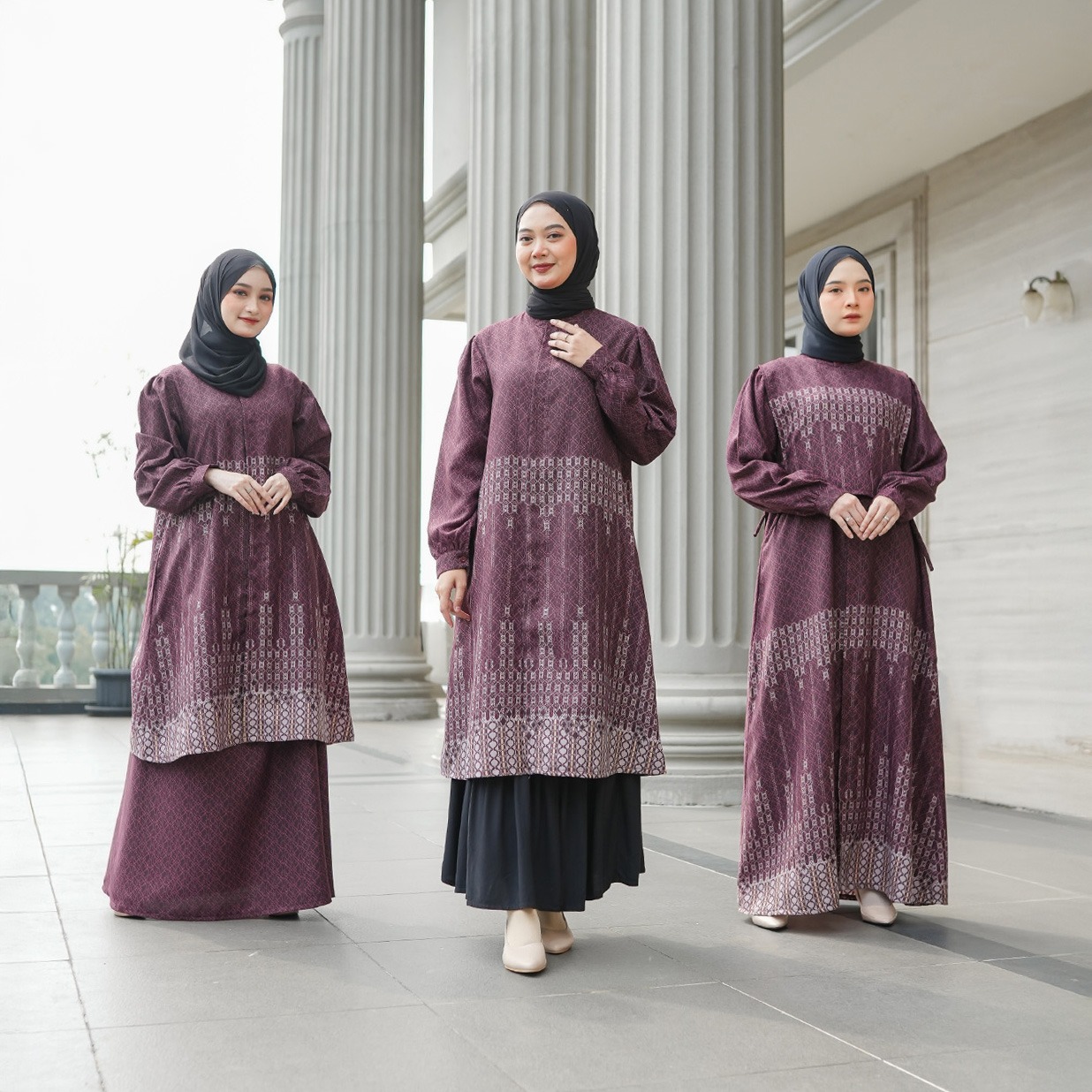 Elleanora Series Darkmaroon | READY STOCK