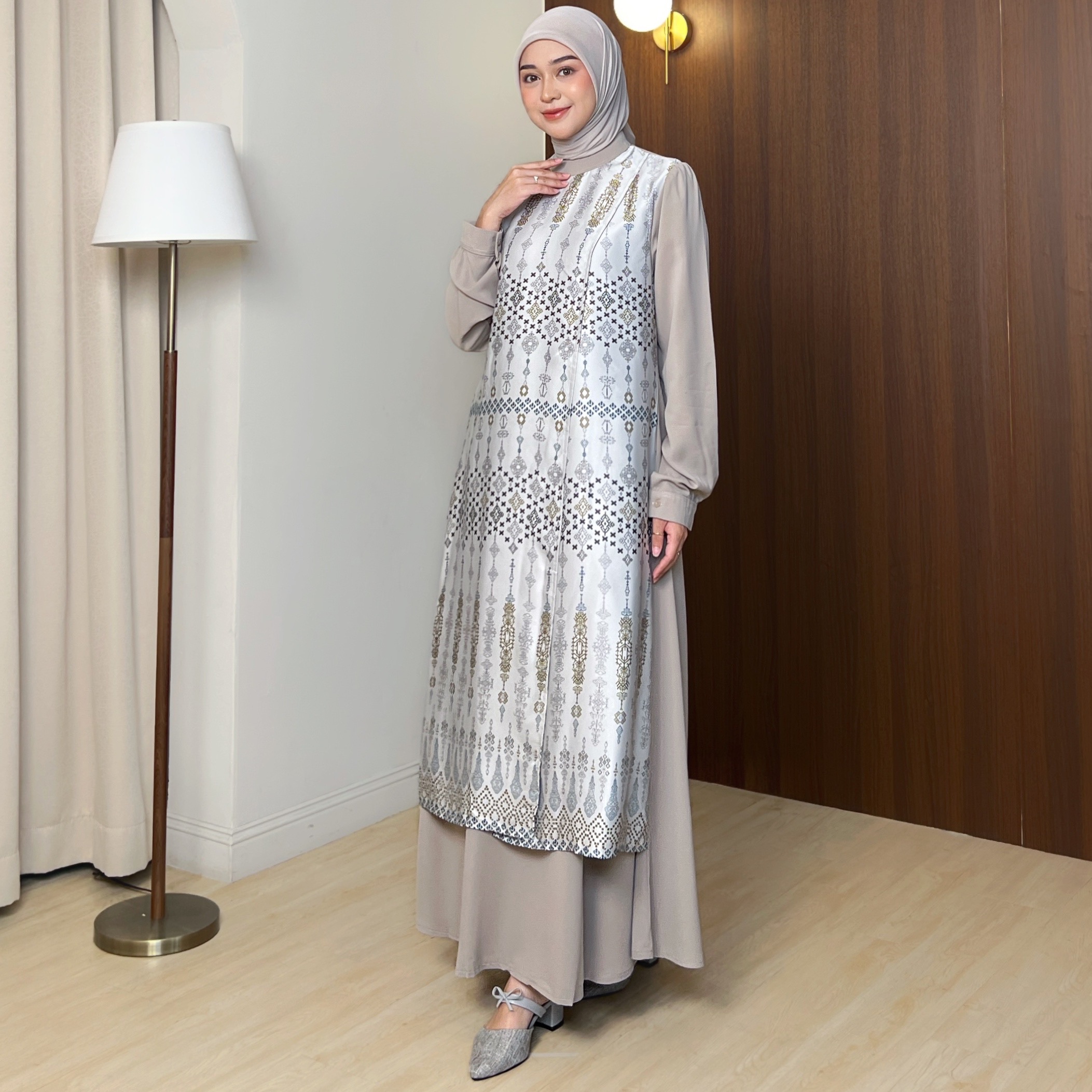 Senja Dress by Syiraaswardrobe - Almeera Silk mix Marina Anti-UV
