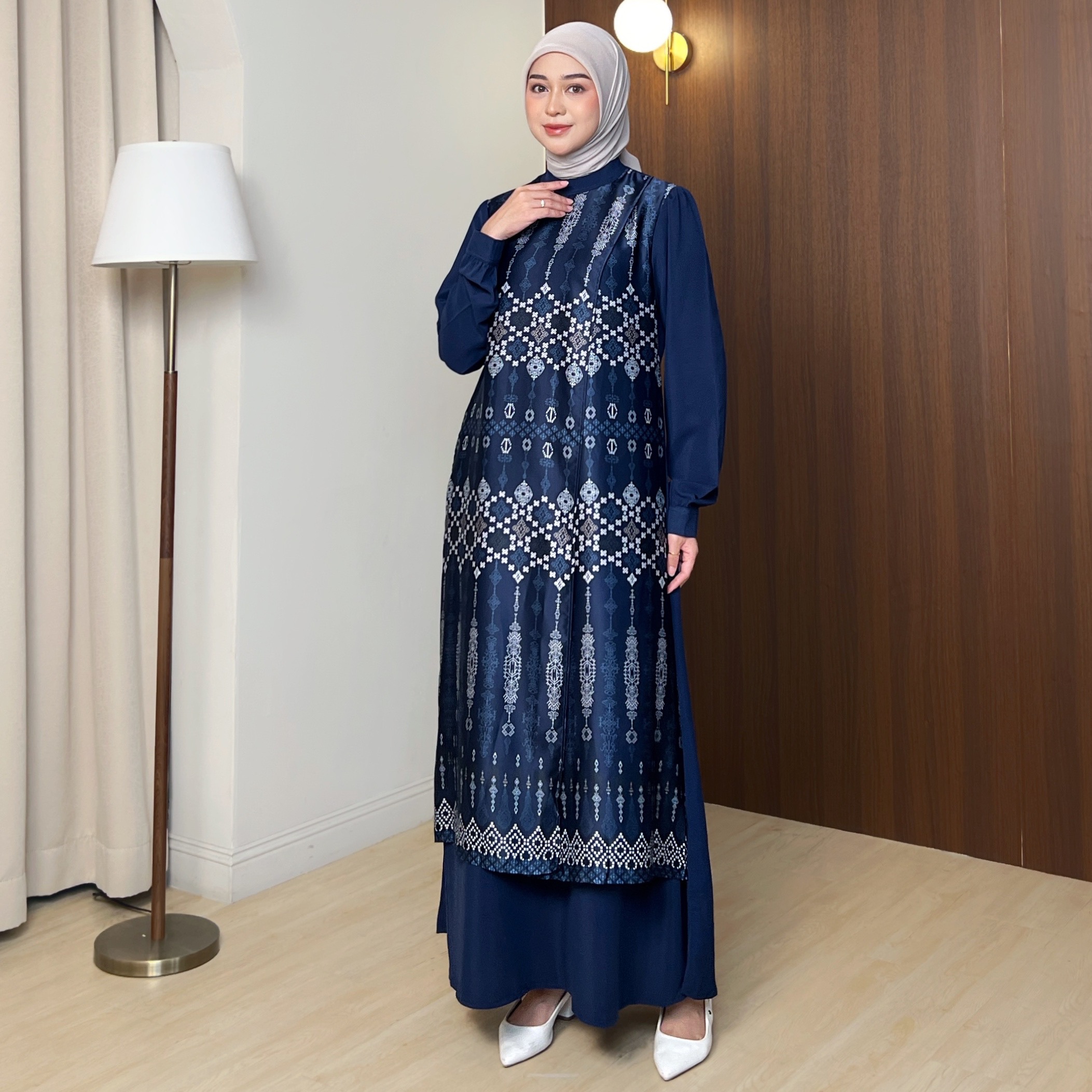 Senja Dress by Syiraaswardrobe - Almeera Silk mix Marina Anti-UV