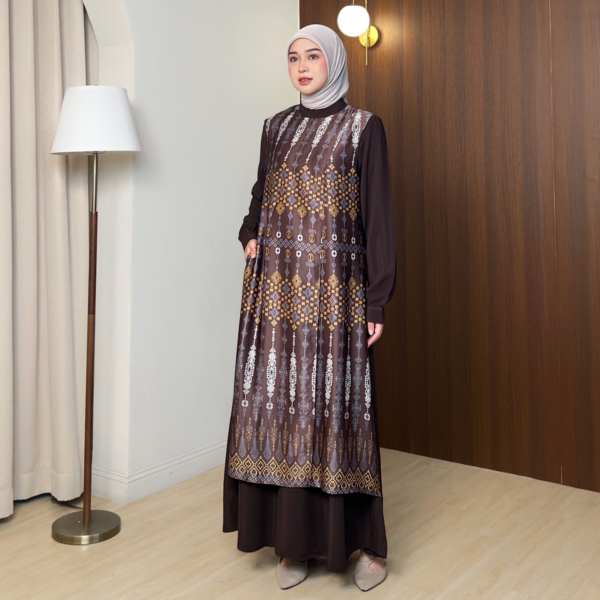 Senja Dress by Syiraaswardrobe - Almeera Silk mix Marina Anti-UV
