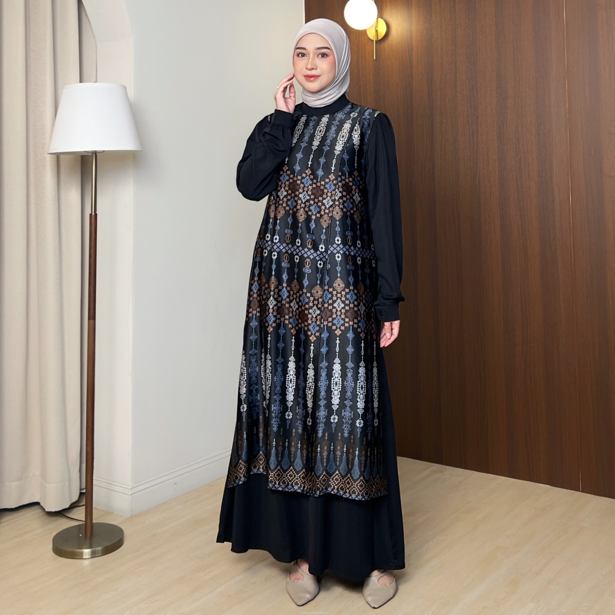 Senja Dress by Syiraaswardrobe - Almeera Silk mix Marina Anti-UV