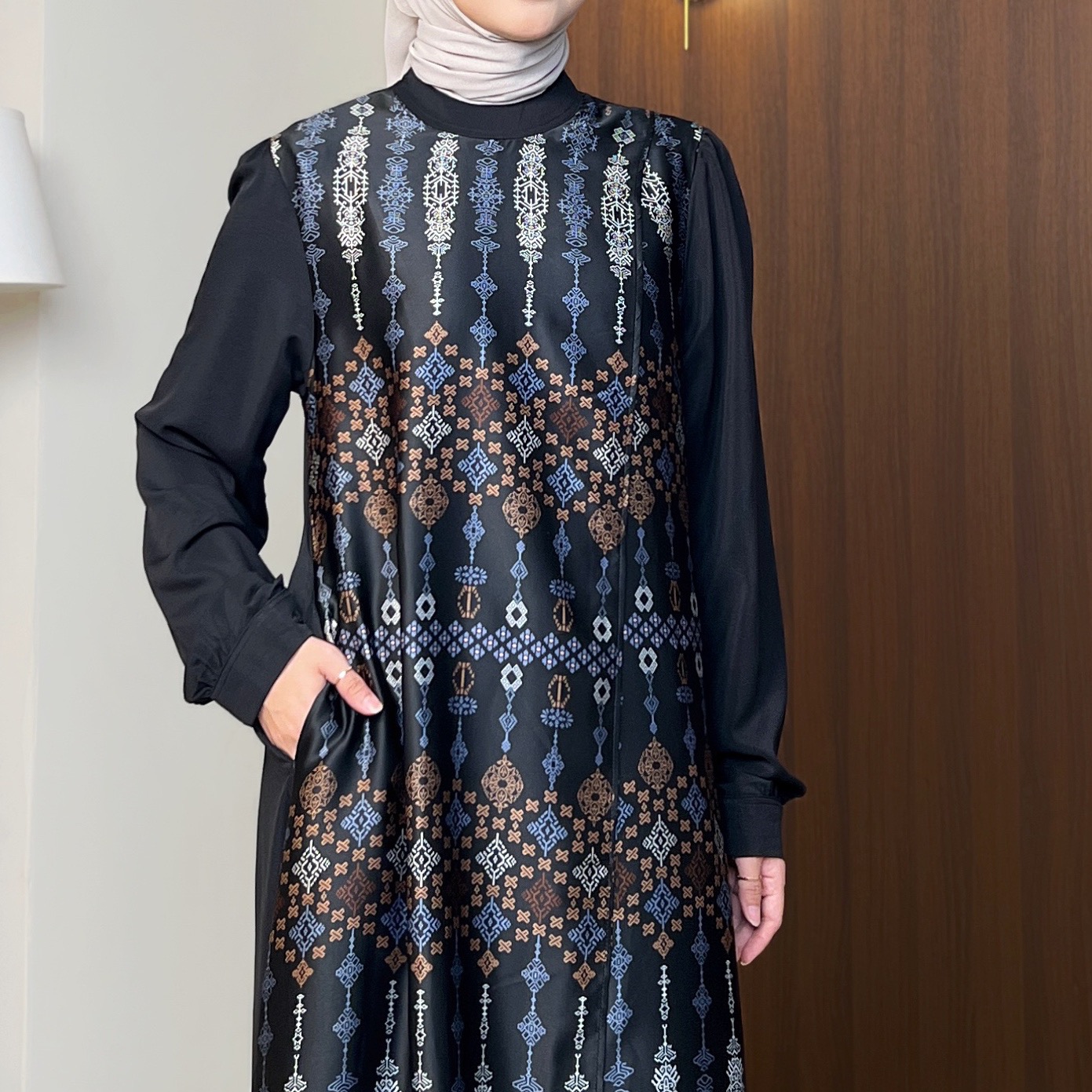 Senja Dress by Syiraaswardrobe - Almeera Silk mix Marina Anti-UV