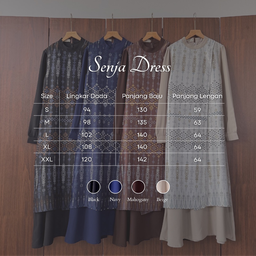Senja Dress by Syiraaswardrobe - Almeera Silk mix Marina Anti-UV
