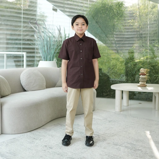 Image of Harmoni Kemeja Kids Mahogany (PO)