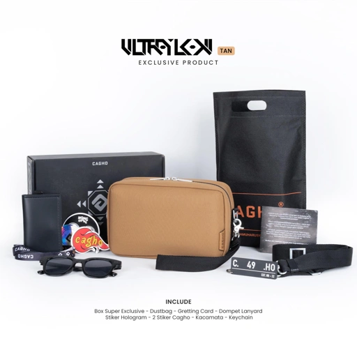 Image of CAGHO l ULTRA LEON TAN Color Series I Handbag I Slingbag I Clutch Bag I Anti Air I Anti Bara
